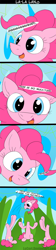 Size: 800x3550 | Tagged: safe, artist:loceri, pinkie pie, earth pony, pony, clones, comic, dialogue, disembodied head, headless, modular, potty time, slice of life