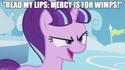 Size: 800x450 | Tagged: safe, edit, edited screencap, screencap, starlight glimmer, pony, unicorn, the cutie re-mark, female, final fantasy, final fantasy vi, image macro, kefka palazzo, mare, meme, solo