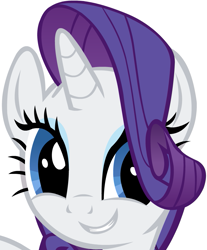 Size: 795x959 | Tagged: safe, rarity, pony, unicorn, cropped, simple background, smiling, solo, vector, white background