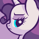 Size: 128x128 | Tagged: safe, artist:pix3m, rarity, pony, unicorn, bust, pixel art, portrait, solo