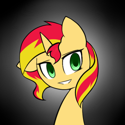 Size: 500x500 | Tagged: safe, artist:xonitum, sunset shimmer, pony, unicorn, solo