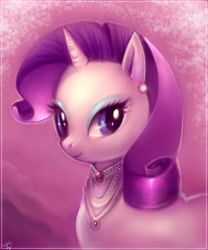 Size: 700x840 | Tagged: safe, artist:sukesha-ray, rarity, pony, unicorn, earring, necklace, solo