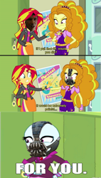 Size: 687x1209 | Tagged: safe, adagio dazzle, sonata dusk, sunset shimmer, equestria girls, rainbow rocks, bane, baneposting, bill wilson, cia (batman), image macro, meme