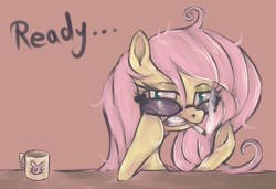 Size: 1280x876 | Tagged: safe, artist:coffeechicken, fluttershy, pegasus, pony, ask, ask-smoking-fluttershy, cigarette, smoking, solo, sunglasses