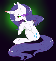 Size: 500x543 | Tagged: safe, artist:noodlefreak88, rarity, pony, unicorn, corrupted, dark magic, solo, sombra eyes