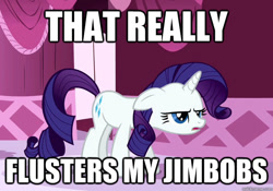 Size: 625x437 | Tagged: safe, rarity, pony, unicorn, image macro, jimmies, reaction image, rustled my jimmies