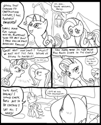 Size: 827x1025 | Tagged: safe, artist:metal-kitty, fluttershy, rarity, pegasus, pony, unicorn, comic:mlp project, comic