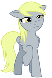 Size: 2000x3000 | Tagged: safe, artist:the smiling pony, derpy hooves, pegasus, pony, confused, female, floppy ears, frown, glare, mare, raised hoof, reaction image, simple background, solo, underp, vector, white background