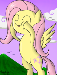 Size: 1000x1312 | Tagged: safe, artist:zsparkonequus, fluttershy, pegasus, pony, female, mare, pink mane, yellow coat