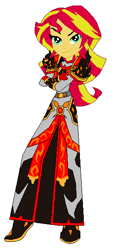 Size: 269x587 | Tagged: safe, artist:selenaede, sunset shimmer, equestria girls, fantasy class, knight, paladin, redesign, solo, warcraft, warrior, world of warcraft