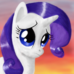 Size: 700x700 | Tagged: safe, artist:predelnik, rarity, pony, unicorn, female, horn, mare, white coat