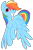 Size: 658x1000 | Tagged: safe, artist:darkodraco, derpibooru import, rainbow dash, pegasus, pony, female, grin, looking away, mare, simple background, smiling, solo, spread wings, transparent background, wings