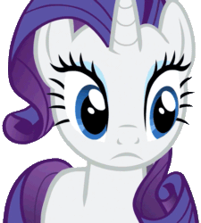 Size: 485x540 | Tagged: safe, rarity, pony, unicorn, spike at your service, animated, female, horn, mare, white coat