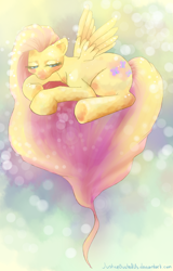Size: 900x1406 | Tagged: safe, artist:justicebustedus, fluttershy, pegasus, pony, female, mare, pink mane, yellow coat