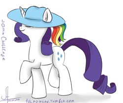 Size: 1280x1075 | Tagged: safe, artist:1vladislav, rarity, pony, unicorn, 30 minute art challenge, hat, solo