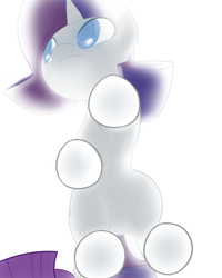 Size: 1600x2000 | Tagged: safe, artist:valcron, rarity, pony, unicorn, frown, glass floor, perspective, pov, solo, standing, underhoof