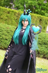 Size: 570x860 | Tagged: safe, artist:kaihyakuya, queen chrysalis, human, clothes, cosplay, costume, irl, irl human, photo