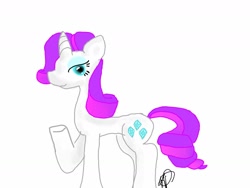 Size: 1280x960 | Tagged: safe, artist:pomilker, rarity, pony, unicorn, female, horn, mare, white coat