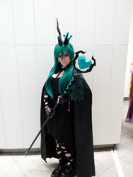 Size: 1536x2048 | Tagged: safe, artist:kaihyakuya, queen chrysalis, human, clothes, cosplay, costume, irl, irl human, photo