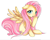 Size: 1149x927 | Tagged: safe, artist:mesunari, fluttershy, pegasus, pony, blushing, female, mare, solo