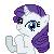Size: 50x50 | Tagged: safe, artist:taritoons, part of a set, rarity, pony, unicorn, animated, clapping, icon, simple background, solo, sprite, transparent background