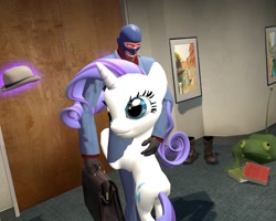 Size: 1280x1024 | Tagged: safe, rarity, pony, unicorn, female, gmod, horn, spy, team fortress 2