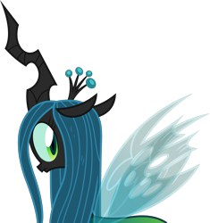 Size: 4697x5000 | Tagged: safe, artist:dashiesparkle, queen chrysalis, changeling, changeling queen, to where and back again, .svg available, absurd resolution, looking back, rear view, simple background, solo, transparent background, vector