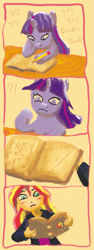 Size: 553x1477 | Tagged: safe, artist:trixsun, sunset shimmer, twilight sparkle, twilight sparkle (alicorn), alicorn, equestria girls, comic, female, lesbian, shipping, sunsetsparkle