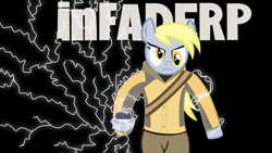 Size: 500x281 | Tagged: safe, derpy hooves, pegasus, pony, cole macgrath, female, infamous, lightning, mare