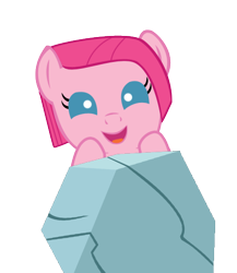 Size: 432x497 | Tagged: safe, artist:doctorxfizzle, pinkie pie, pony, baby, baby pie, baby pony, cute, cuteamena, diapinkes, peekaboo pony pals, pinkamena diane pie, rock