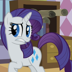 Size: 720x720 | Tagged: safe, screencap, rarity, pony, unicorn, sisterhooves social, female, horn, mare, white coat