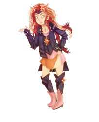 Size: 1645x2012 | Tagged: safe, artist:klalaskaxd, sunset shimmer, equestria girls, clothes, female, solo, two toned hair