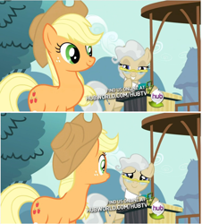 Size: 644x711 | Tagged: safe, screencap, applejack, mayor mare, earth pony, pony, dat butt, female, lesbian, mare, mayorjack, meme, out of context, shipping, wat