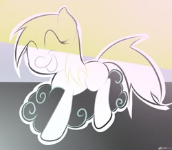 Size: 1308x1141 | Tagged: safe, artist:timeforsp, derpy hooves, pegasus, pony, cloud, female, mare, solo