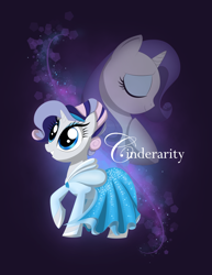 Size: 1024x1325 | Tagged: safe, artist:haylizbeth, rarity, pony, unicorn, cinderella, crossover, disney, disney princess