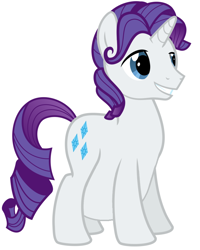 Size: 734x917 | Tagged: safe, artist:llssn, edit, elusive, rarity, pony, unicorn, grin, male, male pregnancy, pregnant, pregnant edit, rule 63, show accurate, simple background, smiling, solo, stallion, white background