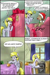 Size: 733x1089 | Tagged: safe, artist:ciriliko, artist:innuendo88, derpy hooves, doctor whooves, pegasus, pony, creeper, doctor who, female, mare, spanish, translation, zas