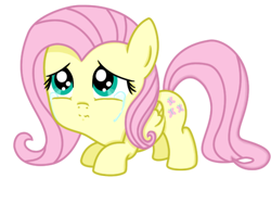 Size: 544x408 | Tagged: safe, artist:natsu714, fluttershy, pegasus, pony, chibi, crying, female, mare