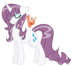 Size: 1280x1176 | Tagged: safe, artist:clair, rarity, pony, unicorn, alternate hairstyle, female, mare, purple mane, solo, white coat