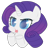 Size: 892x896 | Tagged: safe, artist:aisuroma, rarity, pony, unicorn, chibi, solo, sparkles