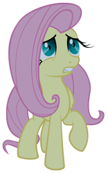 Size: 950x1527 | Tagged: safe, fluttershy, pegasus, pony, scared, simple background, transparent background, vector