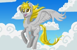 Size: 850x550 | Tagged: safe, artist:tsukuyomaru, derpy hooves, pegasus, pony, female, mare