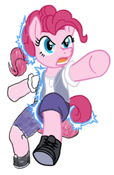 Size: 700x1080 | Tagged: safe, artist:yoka-the-changeling, pinkie pie, earth pony, pony, comix zone, cosplay, crossover, solo