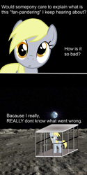 Size: 1200x2400 | Tagged: safe, derpy hooves, pegasus, pony, comic, derpygate, female, mare, meta, pandering, to the moon