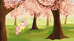 Size: 1094x615 | Tagged: safe, artist:tgolyi, fluttershy, pegasus, pony, svg, tree, vector