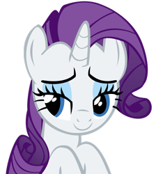 Size: 1280x1431 | Tagged: artist needed, source needed, useless source url, safe, rarity, pony, unicorn, female, lidded eyes, mare, simple background, smiling, solo, transparent background, vector