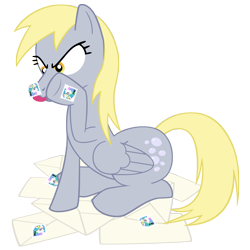 Size: 4000x4000 | Tagged: safe, artist:bronybiscuitbites, derpy hooves, pegasus, pony, absurd resolution, female, mare, solo, stamp, tongue out