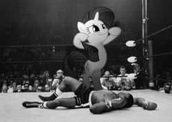 Size: 960x682 | Tagged: safe, artist:davca, rarity, human, boxing, fabulous, irl, irl human, photo, photoshop, ponies in real life, sonny liston