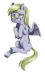 Size: 400x639 | Tagged: safe, artist:lenorespacey, derpy hooves, pegasus, pony, scrunchy face, simple background, solo, transparent background