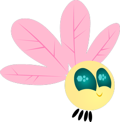 Size: 925x942 | Tagged: safe, fluttershy, parasprite, colored wings, palette swap, paraspritized, recolor, simple background, solo, species swap, transparent background